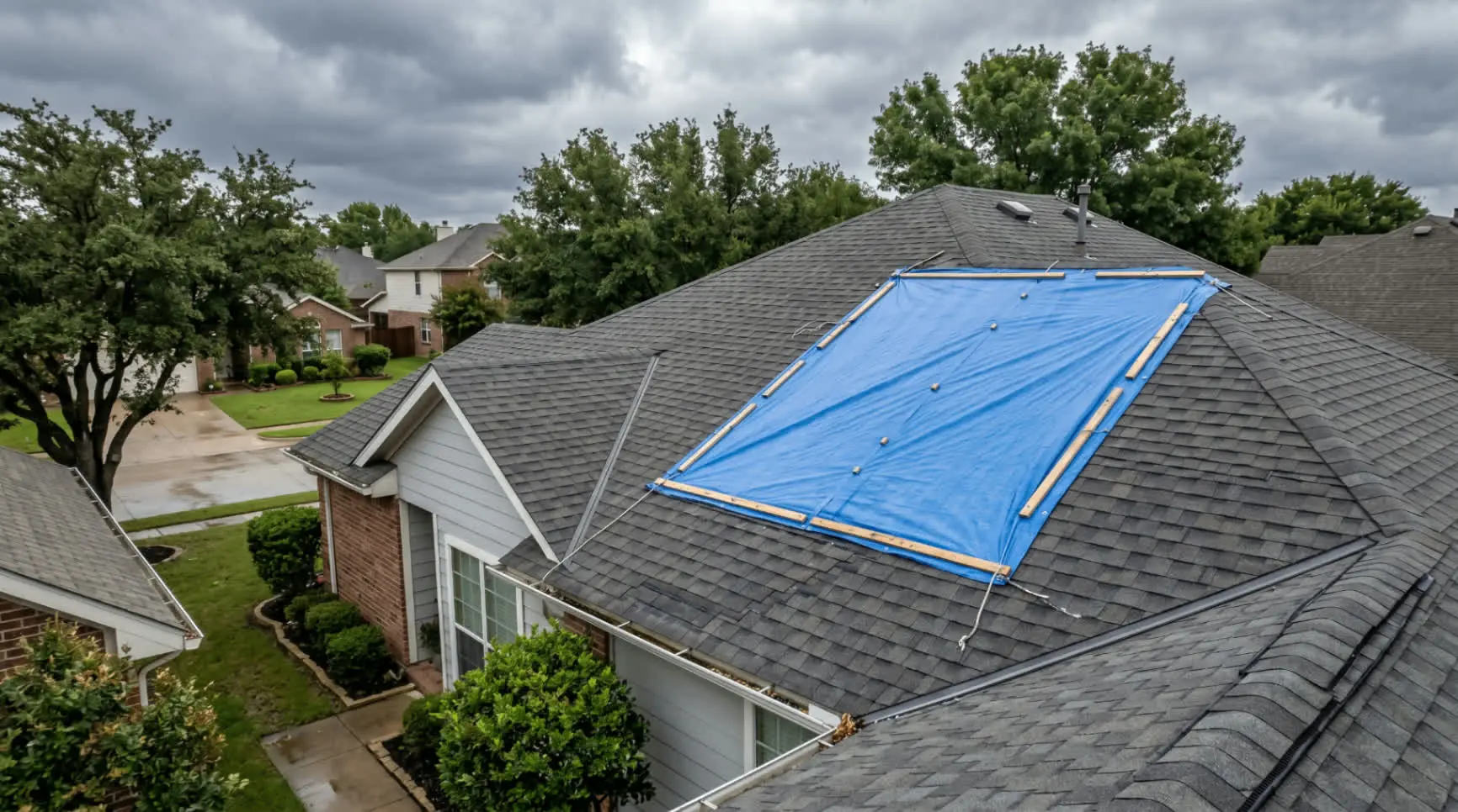 Storm Repair: Emergency tarping and reroofs